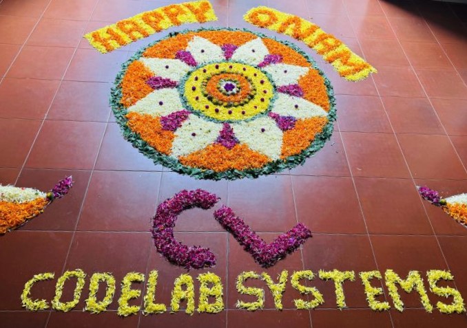 Floral Decorations for Onam at Codelab Systems